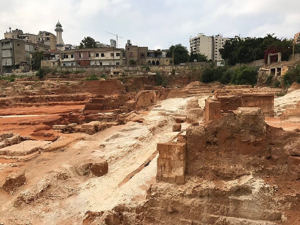 An archaeological site in Khandaq al-Ghamiq in Beirut