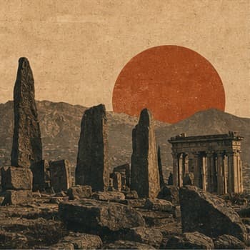 Ancient stone remains in the Lebanese mountains.